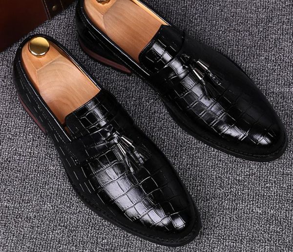 send 2018 spring tassels men's cover foot pointed end leather shoes korean, Black
send 2018 spring tassels men's cover foot pointed end leather shoes korean, Black