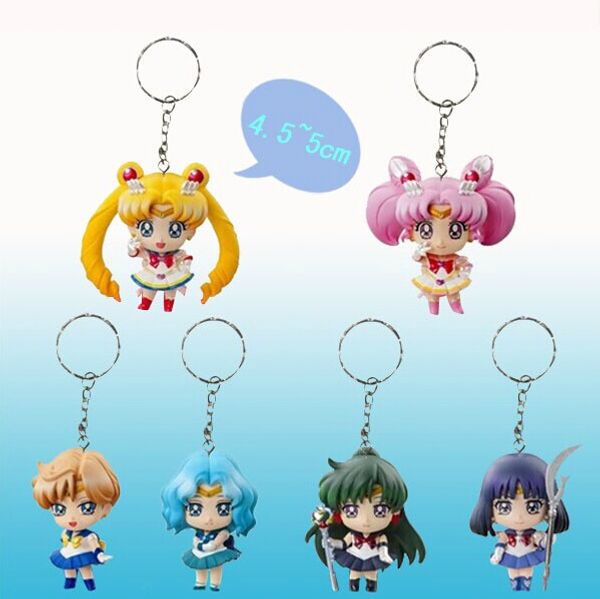 sailor moon set of 6pcs figure pvc key chain anime cartoon fashion keychains keyring ornament pendant gift new, Silver
sailor moon set of 6pcs figure pvc key chain anime cartoon fashion keychains keyring ornament pendant gift new, Silver