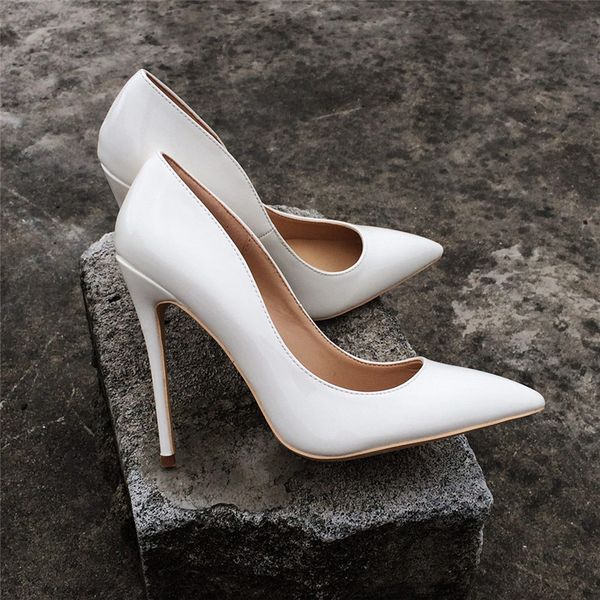 lady women woman 2019 white patent leather high heels shoes stiletto heels poined toes wedding red heeled shoes sole pump 12cm, Black
lady women woman 2019 white patent leather high heels shoes stiletto heels poined toes wedding red heeled shoes sole pump 12cm, Black