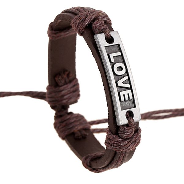 love lovers ornaments 2019 student restore ancient ways weave cowhide bracelet retro, Black
love lovers ornaments 2019 student restore ancient ways weave cowhide bracelet retro, Black