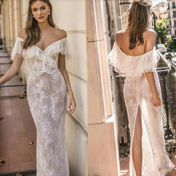 берта 2019 кружева свадебные платья с плеча сплит русалка пляж свадебное платье спинки развертки поезд свадебные платья, White
берта 2019 кружева свадебные платья с плеча сплит русалка пляж свадебное платье спинки развертки поезд свадебные платья, White