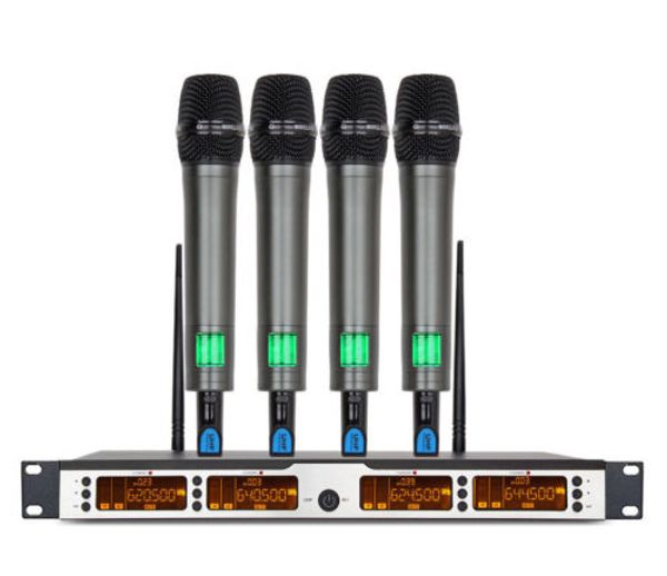 Новый 4 х 100-канальный беспроводной микрофон UHF Karaoke 4 Беспроводной ручной микрофон
Новый 4 х 100-канальный беспроводной микрофон UHF Karaoke 4 Беспроводной ручной микрофон