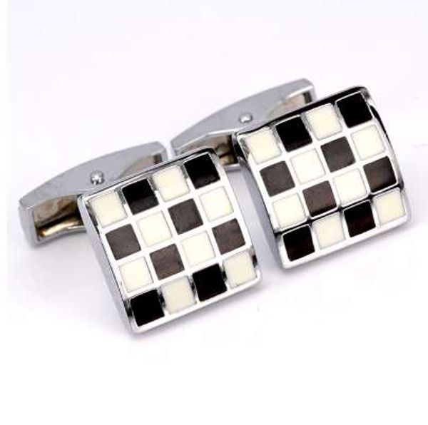 pair fashion cufflink stainless steel silver vintage mens wedding gift classical black white grid cuff links
pair fashion cufflink stainless steel silver vintage mens wedding gift classical black white grid cuff links
