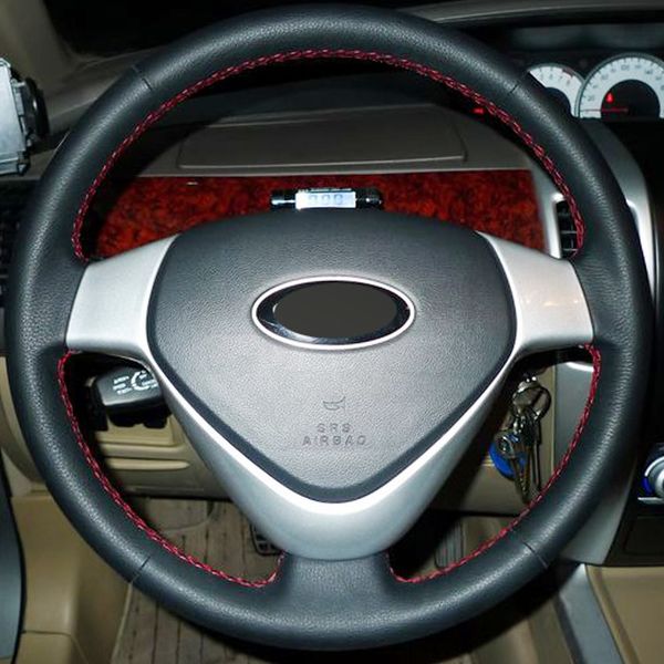 black artificial leather hand-stitched car steering wheel cover for chery v5 eastart
black artificial leather hand-stitched car steering wheel cover for chery v5 eastart