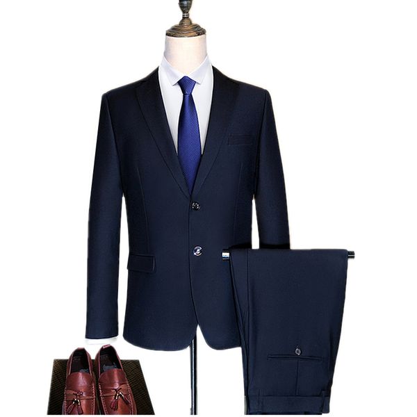 2018 autumn men's formal suit jacket and suit trousers large size s-9xl blue and black can choose, White;black
2018 autumn men's formal suit jacket and suit trousers large size s-9xl blue and black can choose, White;black