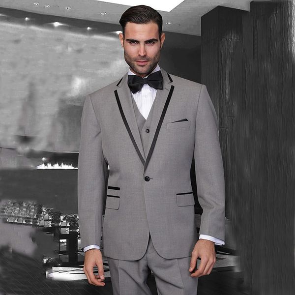 custom made grey costume men suits black lapel slim fit groom tuxedos vest pants man blazer jacket 3 piece prom wear, Black;gray
custom made grey costume men suits black lapel slim fit groom tuxedos vest pants man blazer jacket 3 piece prom wear, Black;gray