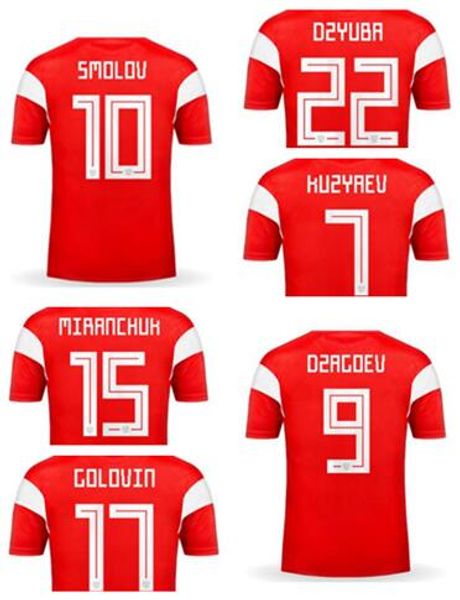 Customized Thai Quality Soccer Jerseys shirts,10 Smolov 9 Dzagoev 7 Kuzyaev 15 Miranchuk 22 Dzyuba 17 Golovin 18 Zhirkov 11 Zobnin wear Tops
Customized Thai Quality Soccer Jerseys shirts,10 Smolov 9 Dzagoev 7 Kuzyaev 15 Miranchuk 22 Dzyuba 17 Golovin 18 Zhirkov 11 Zobnin wear Tops