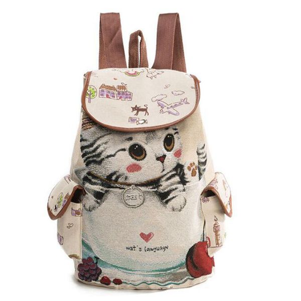 2018 fashion canvas backpack female cartoon cat embroidery student school bag waterproof large capacity drawstring travel bag
2018 fashion canvas backpack female cartoon cat embroidery student school bag waterproof large capacity drawstring travel bag