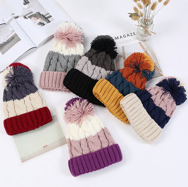 hat autumn winter ladies wild double warm earmuffs wool color matching twist hair ball knit hat, Black;white
hat autumn winter ladies wild double warm earmuffs wool color matching twist hair ball knit hat, Black;white