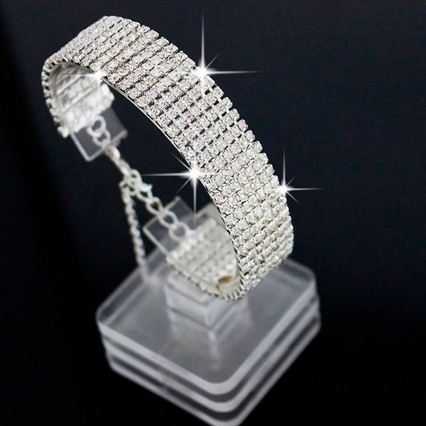 1 pcs shiny bracelet for women crystal rhinestone stretch bracelet bangle wristband elastic wedding bridal jewelry f#, Black
1 pcs shiny bracelet for women crystal rhinestone stretch bracelet bangle wristband elastic wedding bridal jewelry f#, Black