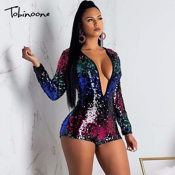 tobinoone 2018 autumn winter sequin playsuits multi paillette deep v neck wommen romper jumpsuits bling sequined bodysuit, Black;white
tobinoone 2018 autumn winter sequin playsuits multi paillette deep v neck wommen romper jumpsuits bling sequined bodysuit, Black;white