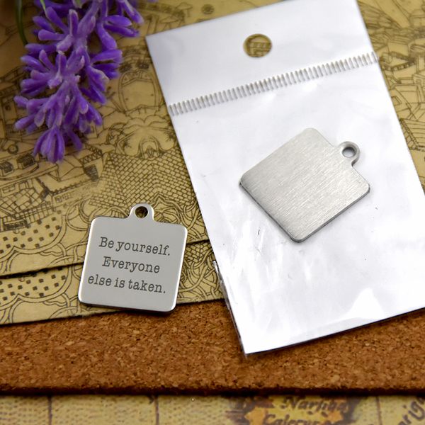 40pcs--"be yourself everyone else is taken"stainless steel charms more style for choosing diy charms pendants for necklace, Bronze;silver
40pcs--"be yourself everyone else is taken"stainless steel charms more style for choosing diy charms pendants for necklace, Bronze;silver