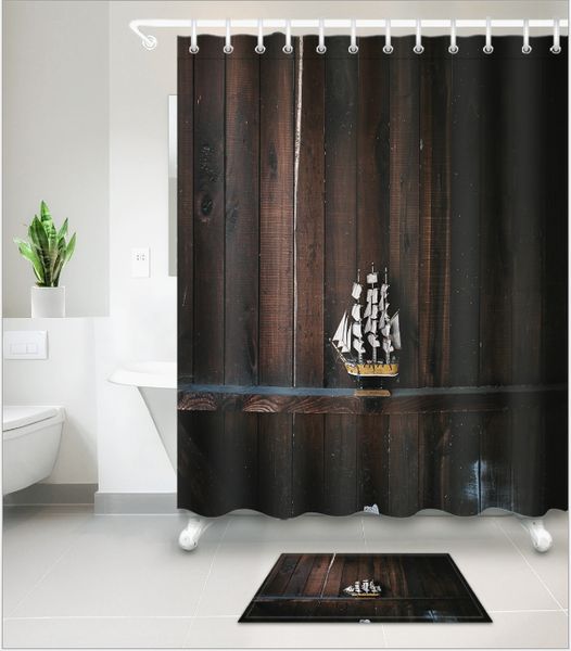 3d plank boat print bath shower curtains modern style shower curtain for bathroom decor with 12 hooks floor mats sets
3d plank boat print bath shower curtains modern style shower curtain for bathroom decor with 12 hooks floor mats sets