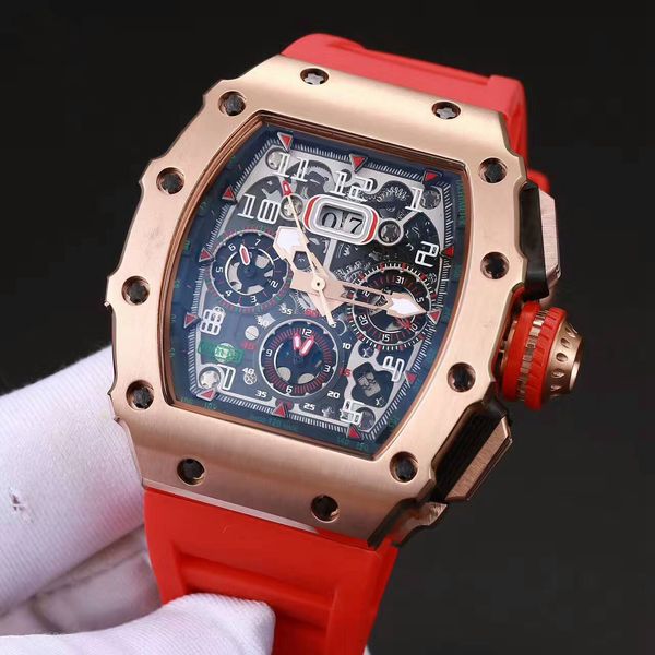 Hot Brand Watch 43MM Automatic Movement Titanium Carbon 904L Stainless Steel Mineral Tempered Glass 11-03 Personality Men's Watch
Hot Brand Watch 43MM Automatic Movement Titanium Carbon 904L Stainless Steel Mineral Tempered Glass 11-03 Personality Men's Watch