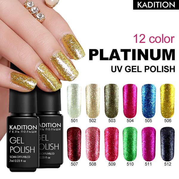 kadition 7ml glitter 12 colors uv led long lasting gel nail polish platinum soak off semi permanent gellak lucky for manicure, Red;pink
kadition 7ml glitter 12 colors uv led long lasting gel nail polish platinum soak off semi permanent gellak lucky for manicure, Red;pink