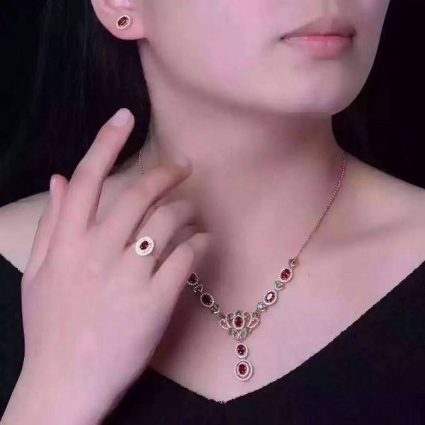 fidelity natural garnet s925 sterling silver ring/earrings/necklace jewelry sets natural red gem fine jewelry for women wedding, Black
fidelity natural garnet s925 sterling silver ring/earrings/necklace jewelry sets natural red gem fine jewelry for women wedding, Black
