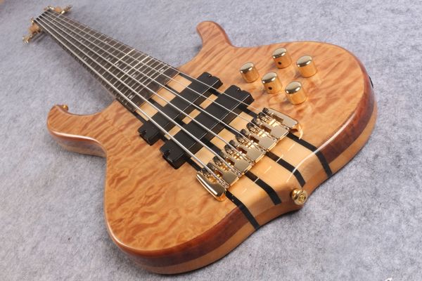 rare ken smith 6 strings natural quilted maple electric bass guitar active pickups 9v battery box, 5 ply wenge-bubinga sandwich neck
rare ken smith 6 strings natural quilted maple electric bass guitar active pickups 9v battery box, 5 ply wenge-bubinga sandwich neck