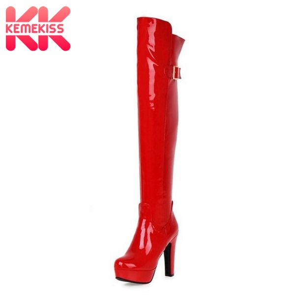 kemekiss women high heel boots platform warm fur shoes women patent leather over knee high boots fashion shoes size 33-43, Black
kemekiss women high heel boots platform warm fur shoes women patent leather over knee high boots fashion shoes size 33-43, Black