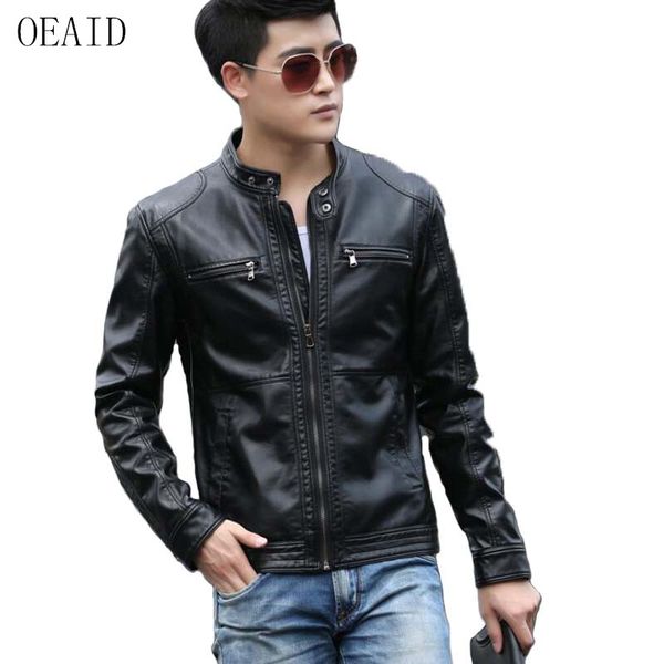 wholesale- oeaid motorcycle leather clothing male 2017 new spring and autumn leather jacket men short slim leather coat men outerwear black
wholesale- oeaid motorcycle leather clothing male 2017 new spring and autumn leather jacket men short slim leather coat men outerwear black