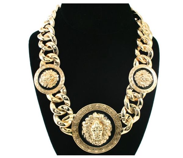 fashion alloy dripping lion head necklace women switer necklaces pendant 171g 18k gold plate, Silver
fashion alloy dripping lion head necklace women switer necklaces pendant 171g 18k gold plate, Silver