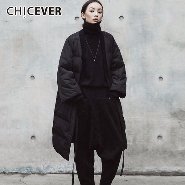 chicever winter down jacket for women's coats v neck three quarter sleeve lace up black thick jackets coat female fashion new
chicever winter down jacket for women's coats v neck three quarter sleeve lace up black thick jackets coat female fashion new