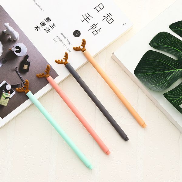4 pcs/lot high-end ink pen gel pen kawaii antlers canetas escolar papelaria office material school supplies gift for students
4 pcs/lot high-end ink pen gel pen kawaii antlers canetas escolar papelaria office material school supplies gift for students