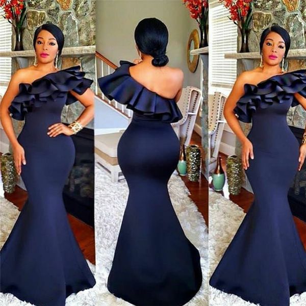 dark navy mermaid evening dresses one shoulder pleats side zipper sweep train long prom gowns custom made plus size, Black;red
dark navy mermaid evening dresses one shoulder pleats side zipper sweep train long prom gowns custom made plus size, Black;red
