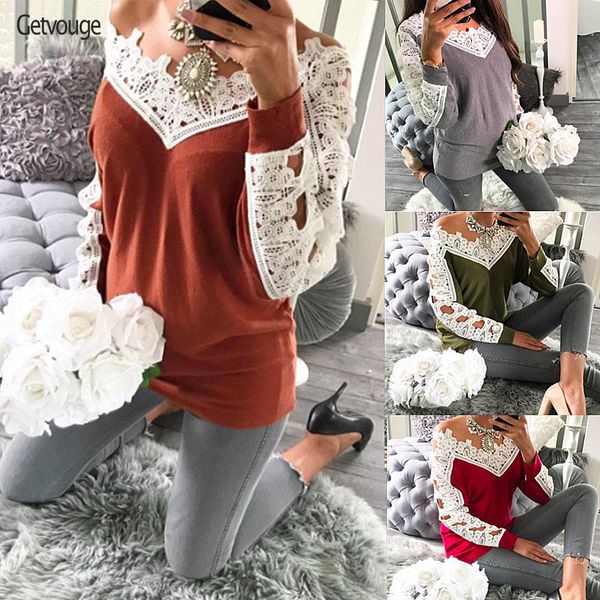 getvouge women's autumn patchwork lace sweatshirt long sleeve v-neck hollow out bottoming shirt fleece casual pullover sweaters, Black
getvouge women's autumn patchwork lace sweatshirt long sleeve v-neck hollow out bottoming shirt fleece casual pullover sweaters, Black