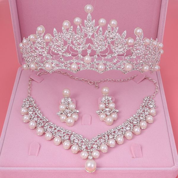 bride crystal pearl costume jewelery sets new design rhinestone choker necklace earrings tiara bridal women wedding jewelry set, Slivery;golden
bride crystal pearl costume jewelery sets new design rhinestone choker necklace earrings tiara bridal women wedding jewelry set, Slivery;golden