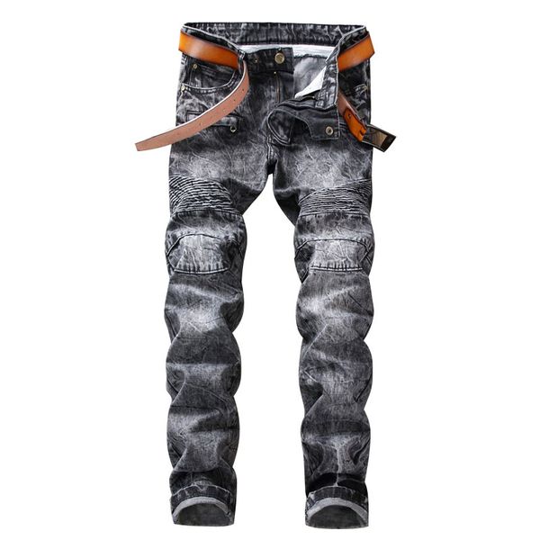 men's fashion patchwork fake zippers ripped jeans punk style casual slim fit denim beggar pants long trousers 2018, Blue
men's fashion patchwork fake zippers ripped jeans punk style casual slim fit denim beggar pants long trousers 2018, Blue