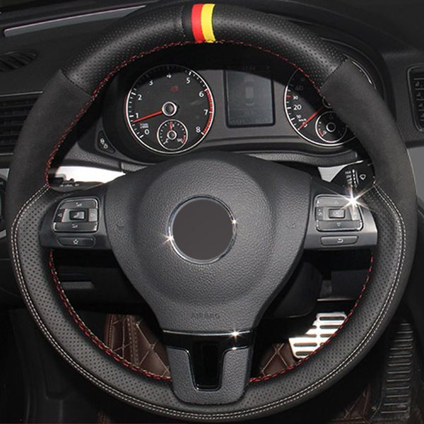 black genuine leathe suede car steering wheel cover for volkswagen vw gol tiguan passat b7 passat cc touran jetta mk6
black genuine leathe suede car steering wheel cover for volkswagen vw gol tiguan passat b7 passat cc touran jetta mk6