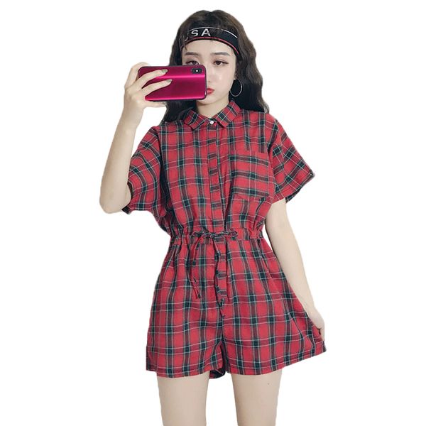 2018 summer new fashion rompers women shorts jumpsuit plaid casual lace up elegant short sleeve playsuits female loose overalls, Black;white
2018 summer new fashion rompers women shorts jumpsuit plaid casual lace up elegant short sleeve playsuits female loose overalls, Black;white