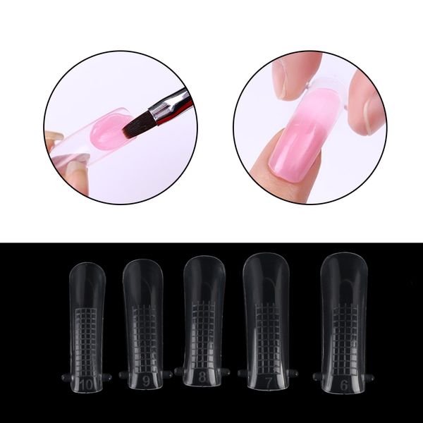 100pcs diy poly gel quick building nail mold dual forms false nail tips finger extension art tools uv gel manicure, Red;gold 
100pcs diy poly gel quick building nail mold dual forms false nail tips finger extension art tools uv gel manicure, Red;gold