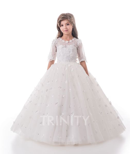 lovely ivory tulle jewel applique beads flower girl dresses girls' pageant dresses holidays/birthday dress/skirt custom size 2-14 df720, White;blue
lovely ivory tulle jewel applique beads flower girl dresses girls' pageant dresses holidays/birthday dress/skirt custom size 2-14 df720, White;blue