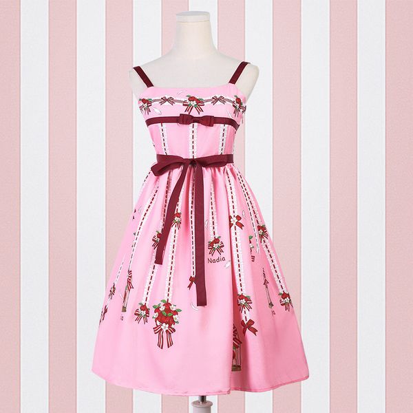 sweet casual lolita jsk dress cute lace & flower printed midi dress for women, White;black
sweet casual lolita jsk dress cute lace & flower printed midi dress for women, White;black