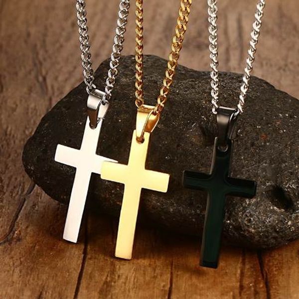 vnox classic mens cross pendant necklace 24" stainless steel link chain necklace statement jewelry, Silver
vnox classic mens cross pendant necklace 24" stainless steel link chain necklace statement jewelry, Silver