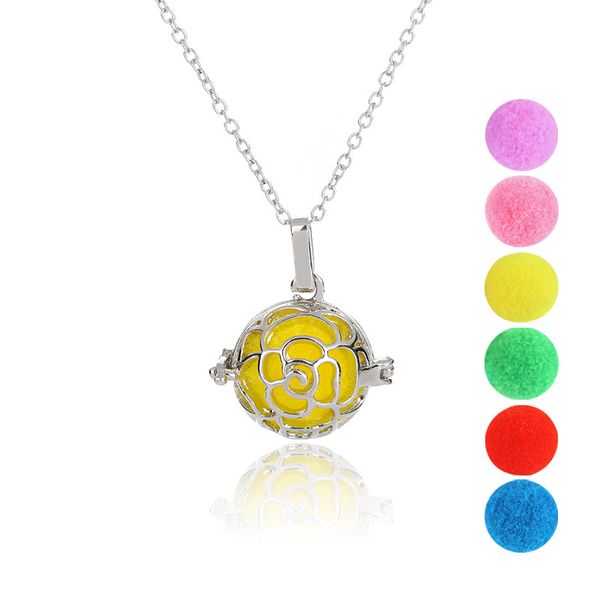 rose shaped sliver necklace woman girl lockets aromatherapy essential oil diffuser necklace pendant perfume exquisite fashion pendant gifts, Silver
rose shaped sliver necklace woman girl lockets aromatherapy essential oil diffuser necklace pendant perfume exquisite fashion pendant gifts, Silver