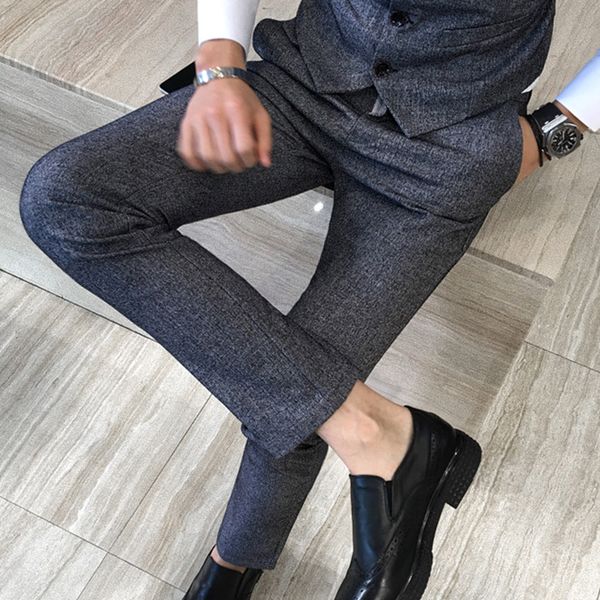 left rom high-quality goods pure cotton formal business men fashion gray suit pants / male brand casual pants dress, White;black
left rom high-quality goods pure cotton formal business men fashion gray suit pants / male brand casual pants dress, White;black
