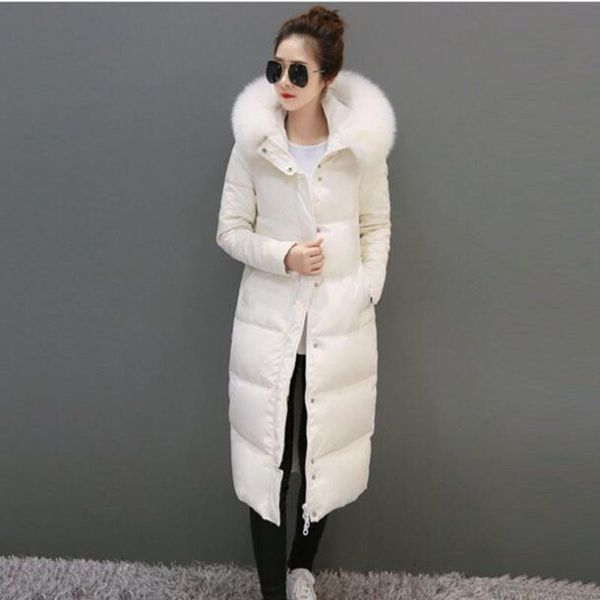 2018 new 90% duck down fashion brand winterl fur collar long down jacket women super long over knee thickening hooded coat, Black
2018 new 90% duck down fashion brand winterl fur collar long down jacket women super long over knee thickening hooded coat, Black