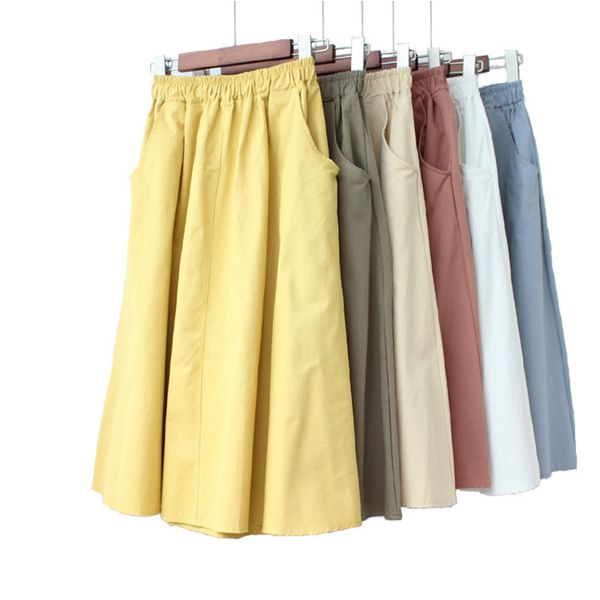 2018 new spring autumn elegant solid a-line skirts women pockets high waist mid-calf skirt preppy style pur cotton skirts mw429, Black
2018 new spring autumn elegant solid a-line skirts women pockets high waist mid-calf skirt preppy style pur cotton skirts mw429, Black