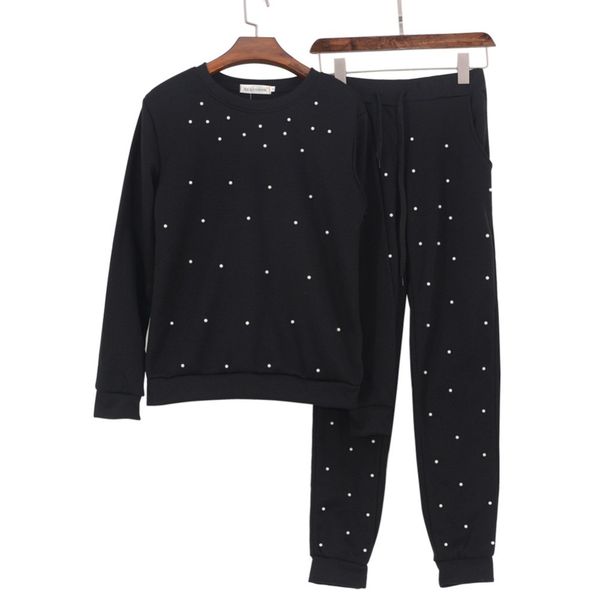 Sets New Fashion Long Sleeve Pearl Beading Women 'S Tracksuits O -Neck Sweatshirt +Long Pants 2 Piece Female Set
Sets New Fashion Long Sleeve Pearl Beading Women 'S Tracksuits O -Neck Sweatshirt +Long Pants 2 Piece Female Set