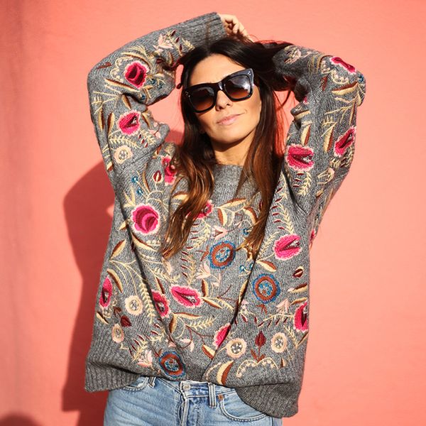 fashion women sweater 2017 spring pullovers floral embroidered on both sides sweater long sleeve loose casual knitted sweaters, White;black
fashion women sweater 2017 spring pullovers floral embroidered on both sides sweater long sleeve loose casual knitted sweaters, White;black