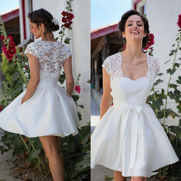 2019 Boho Свадебные платья с кружевной курткой Короткое свадебное платье Summer Beach Деше
2019 Boho Свадебные платья с кружевной курткой Короткое свадебное платье Summer Beach Деше