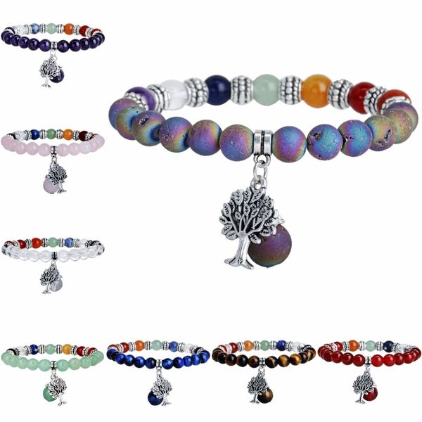 sunyik semi precious stone bracelet with tree of life charms,7 chakra beads crystal healing reiki balancing yoga jewelry 8mm 7, Black
sunyik semi precious stone bracelet with tree of life charms,7 chakra beads crystal healing reiki balancing yoga jewelry 8mm 7, Black