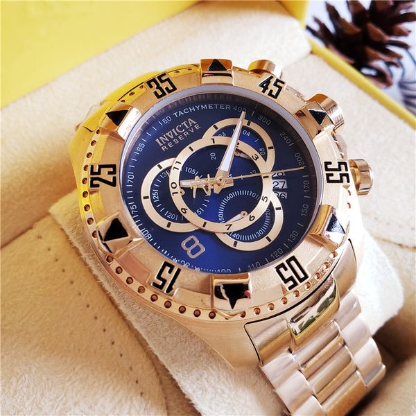 swiss quality all pointer work invicta 52mm gold stainless steel men's 'excursion' quartz and stainless steel casual watch, Slivery;brown
swiss quality all pointer work invicta 52mm gold stainless steel men's 'excursion' quartz and stainless steel casual watch, Slivery;brown