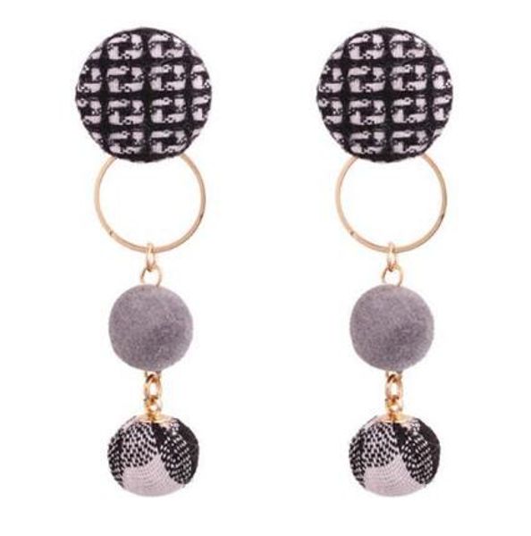 new stylebutton ear studs female temperament korean ring cloth art ball ball jointed button long earrings jewelry fashion classic exquis, Silver
new stylebutton ear studs female temperament korean ring cloth art ball ball jointed button long earrings jewelry fashion classic exquis, Silver