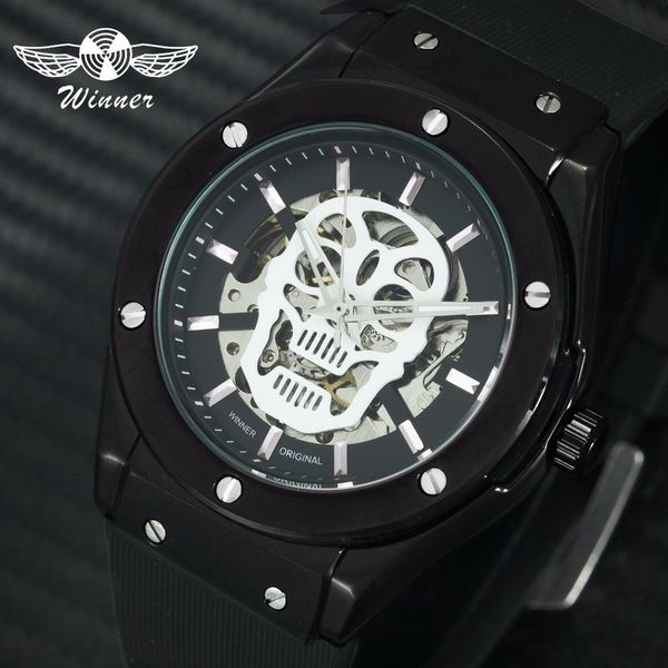 winner sports casual skeleton auto mechanical watch men rubber strap luminous skull fashion mens watches clock, Slivery;brown
winner sports casual skeleton auto mechanical watch men rubber strap luminous skull fashion mens watches clock, Slivery;brown