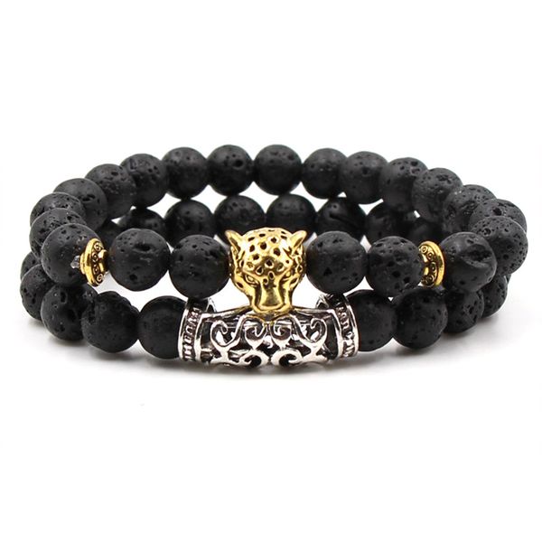 new 2pc/set couple bracelet lava rock bangles leopard lion owl helmet natural stone for lover, Black
new 2pc/set couple bracelet lava rock bangles leopard lion owl helmet natural stone for lover, Black