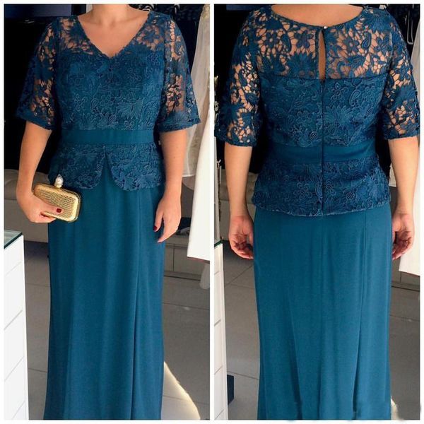 Elegant Lace Chiffon Mother Of The Bride Dresses 2019 A Line Short Sleeves Plus Size Mother's Dress Cheap Formal Wedding Guest Dresses
Elegant Lace Chiffon Mother Of The Bride Dresses 2019 A Line Short Sleeves Plus Size Mother's Dress Cheap Formal Wedding Guest Dresses