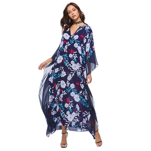 new women's dress, european and american v collar sleeve sleeve print dress l2785, Black;gray
new women's dress, european and american v collar sleeve sleeve print dress l2785, Black;gray